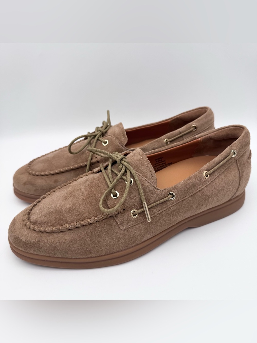 Bared Footwear Tringa Coffee Tan Suede Flat Boat Loafers Women's EU 38 US 7.5-8 - Picture 2 of 15